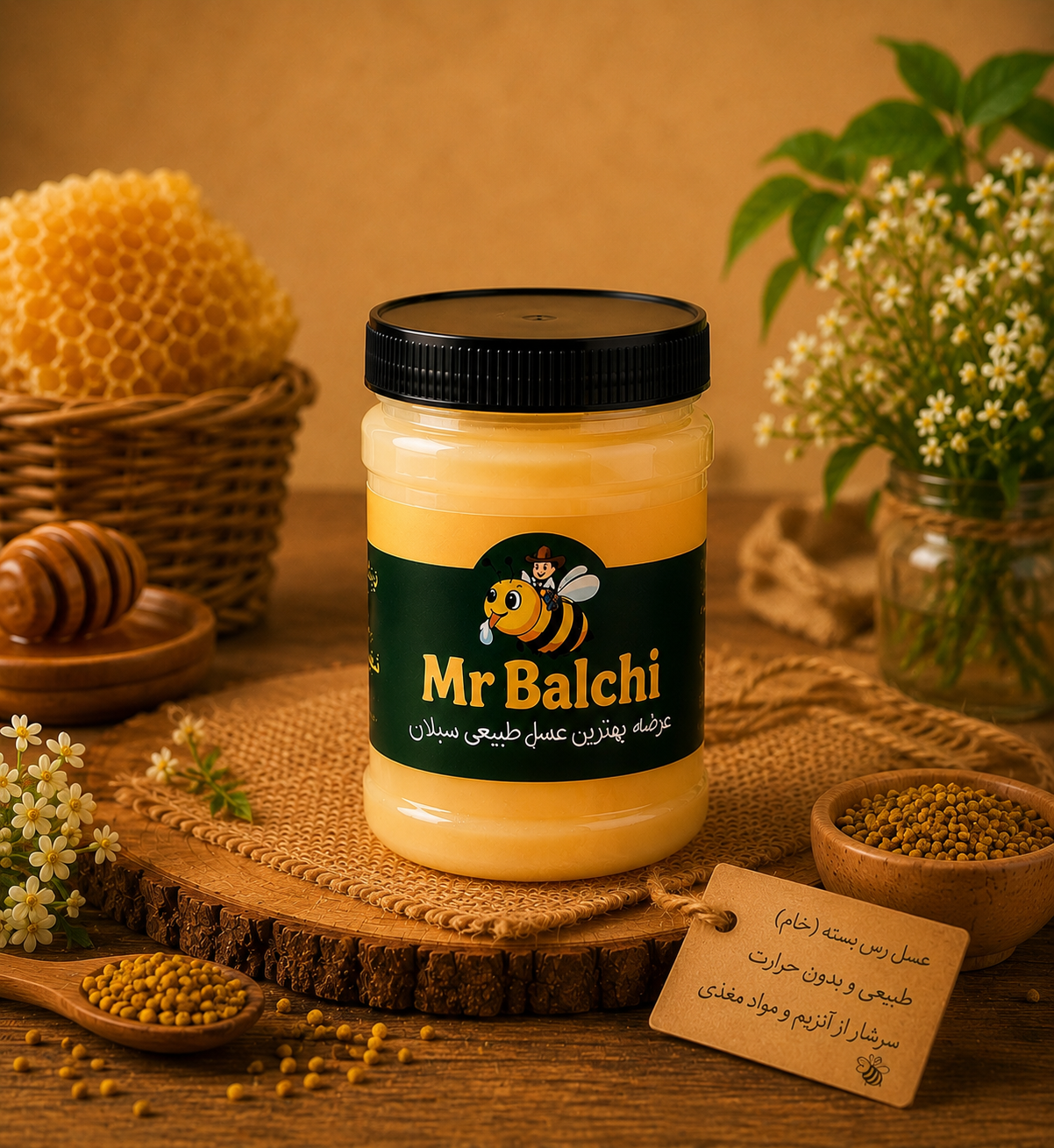عسل چهل گیاه رس بسته مستربالچی